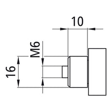 Sesam ball bearing/roller M6, cylinder length 10 mm