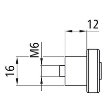 Sesam ball bearing/roller M6, cylinder length 12 mm