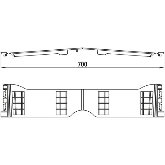 Sesam-liitos, pituus 700 mm, muovia