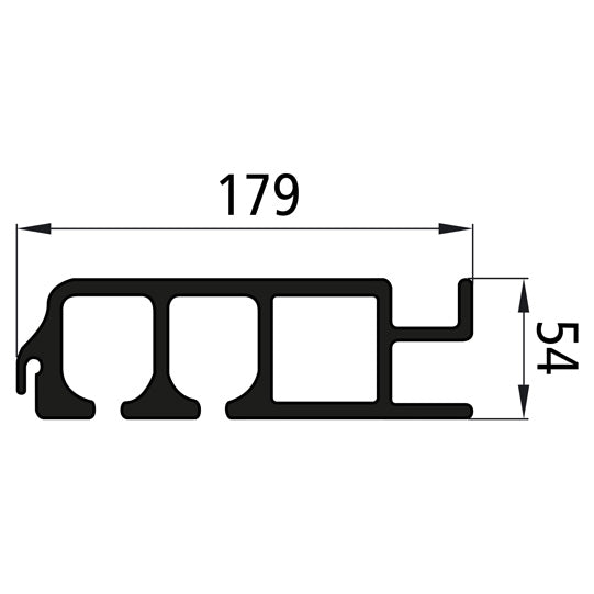 Curtain sider profile for Flatliner 7500 mm