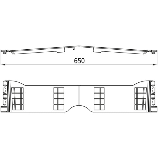 Sesame joint, length 650 mm, 3 degrees, TIR