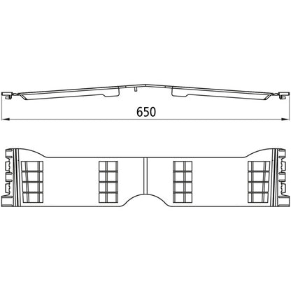 Sesame joint, length 650 mm, 3 degrees, TIR