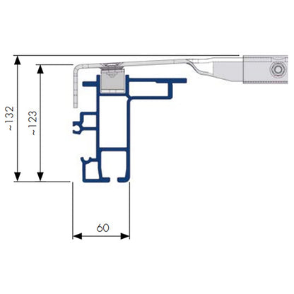 Sesam fixed roof bows BG 2550 bolted