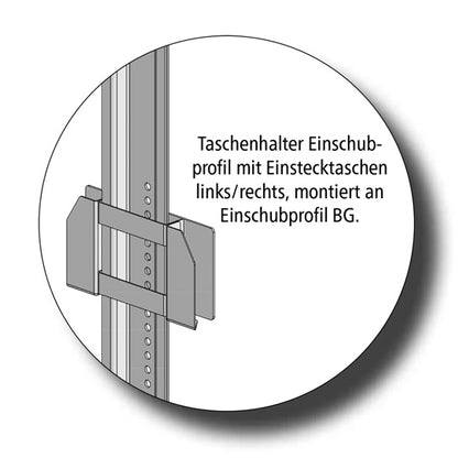 Edscha pocket holder slide-in profile