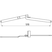 Edscha joint, left, nominal length 570 mm