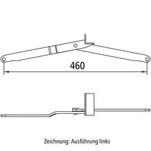 Edscha-kompensaatioliitos, oikea, DN 0 - 50 mm, 460 mm