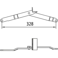Edscha equalizing joint left, nominal length 328 mm