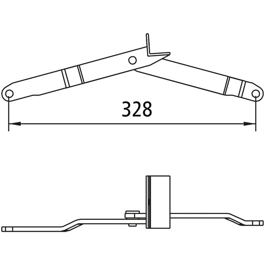 Edscha equalizing joint right, nominal length 328 mm