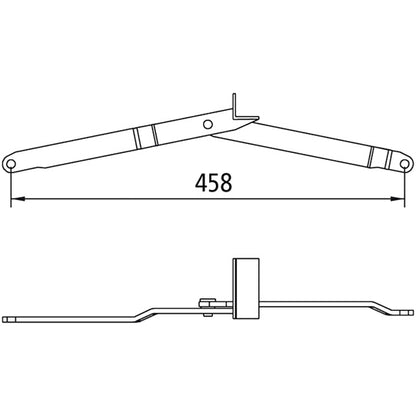 Edscha compensating joint left, nominal length 458 mm
