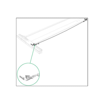 Edscha-lukko, kiila/köysi, sinkittyä terästä.