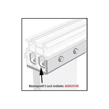 Edscha-kiinnitysprofiili 5-reikäinen