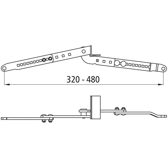 Edscha adjustable equalizing joint left