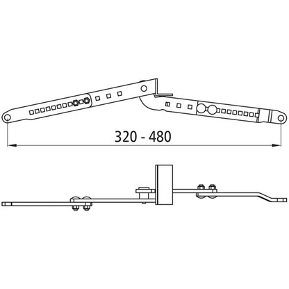 Edscha adjustable equalizing joint left