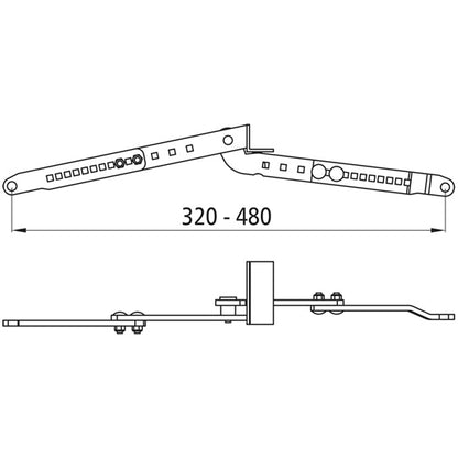 Edscha adjustable equalizing joint right