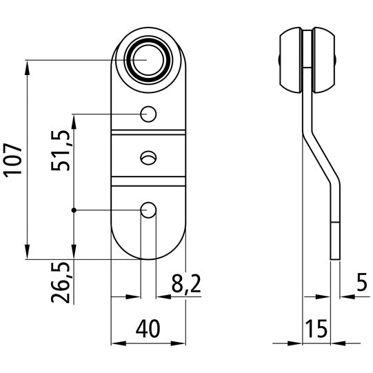 Edscha tarpaulin roller, cranked, galvanized steel