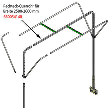 Edscha rectangular cross tube SB-Profi, for W 2500 - 2600 mm