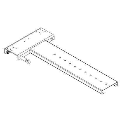 Edscha end carriage, R, w/ spring bolt f. lock.