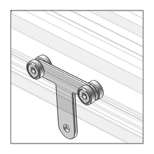 Edscha CS 125/CS 175 stanchion trolley, double roller w/ stl. r