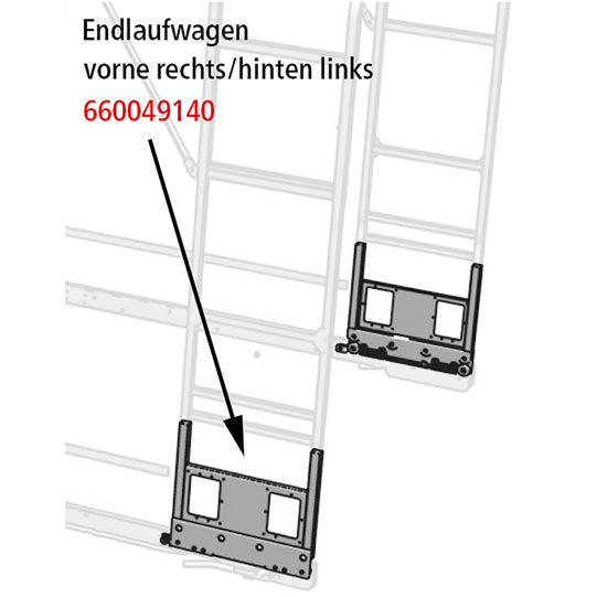 Edscha end carriage BG SB-Profi, front right/rear left