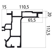 Curtain Sider profile Slimliner Medium/Lite Plus 125, L 7500 mm
