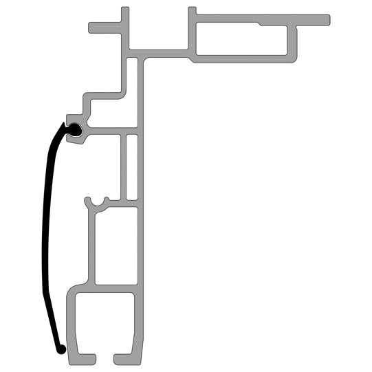 Edscha profile seal 18500x110 gray RAL 7042