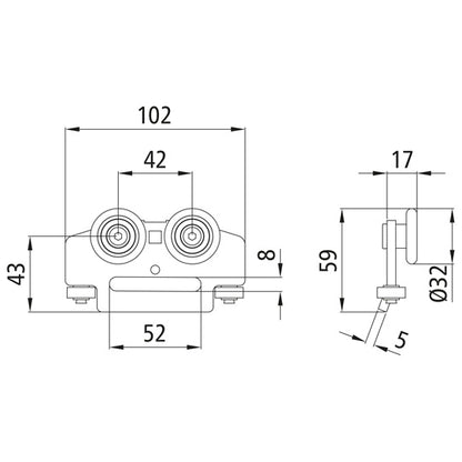 Edscha side tarpaulin roller BG, 4-fold cranked, TIR