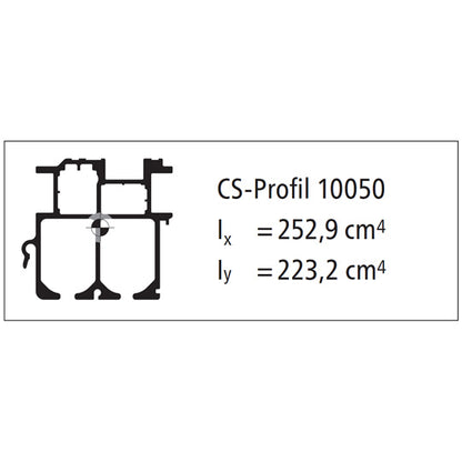 Gardinsidprofil 10050, längd 13600 mm, med förspänning