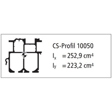 Curtain sider profile 10050, len. 7500 mm, overall H 100 mm