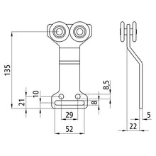 Edscha tarpaulin roller, cranked, galvanized steel
