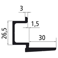 Roof connection profile, length 6800 mm