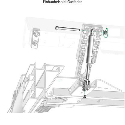 Edscha gas spring 10 22-57.5 1000 N