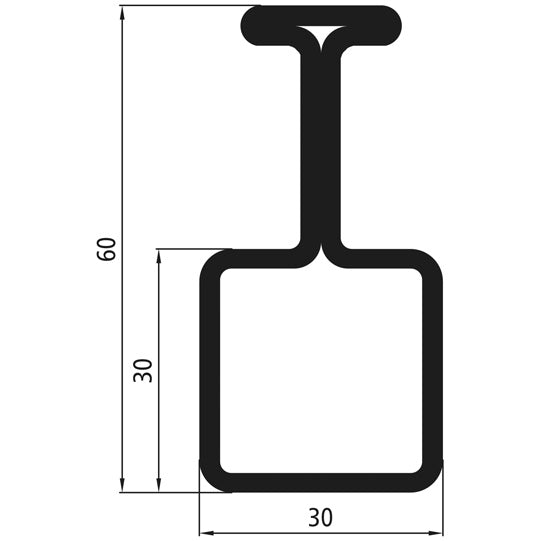 Edscha kisko, pituus 7000 mm, sinkittyä terästä.