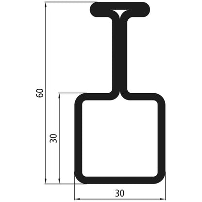 Edscha guide rail, length 7000 mm, galvanised stl.