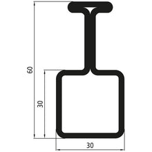 Edscha-ohjauskisko, pituus 4000 mm, sinkittyä terästä.