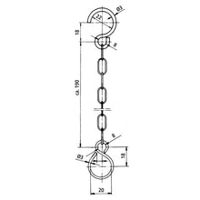 Edscha-turvaketju, S-koukut molemmin puolin, sinkittyä terästä.