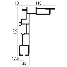 Curtain sider profile volume 163, len. 6500 mm