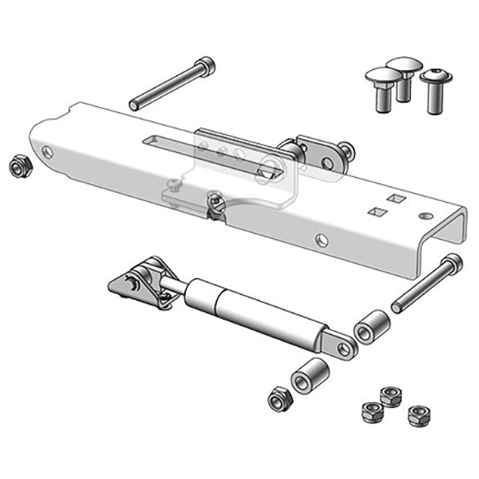 Edscha automatic pop-up lock and gas spring 700N (right+left)