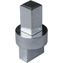 Adapter spacer 27 mm bottom to square 12 mm, galvanised