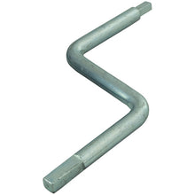 Hand crank, square 10/14 mm on both sides, galvanised