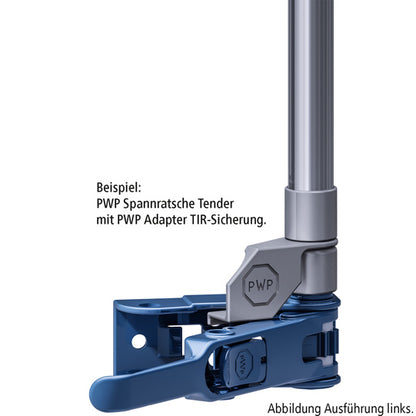 PWP adapter TIR lock, right, f. tube-Ø 27mm, f. square 12mm