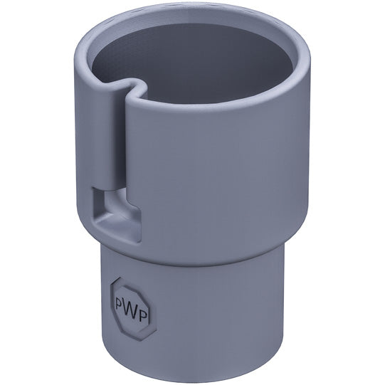 Bottom adapter f. aluminium clamping tube Ø 34 mm, SS w/ slot