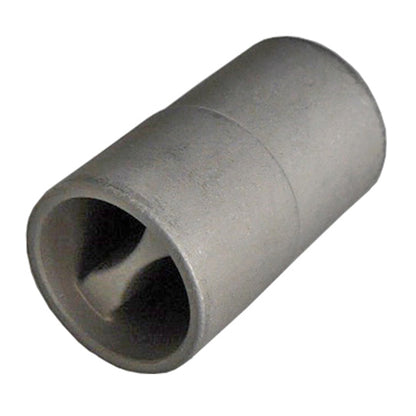Bottom adapter f. aluminium clamping tube 27 mm, SS, w/ slot
