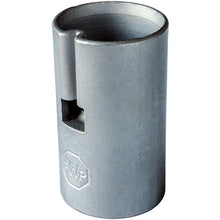 Bottom adapter f. aluminium clamping tube 27 mm, SS, w/ slot