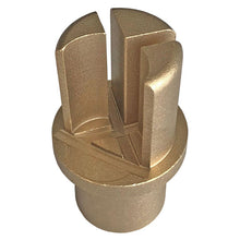 Brass insert at bottom, f. aluminium clamping tube Ø 34 mm, f.