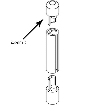 Super-yläsuojus pressun kiinnitysputkelle Ø 27 mm, ruostumaton teräs