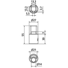 Suer bottom insert f. tarpaulin clamping tube Ø 27 mm, SS