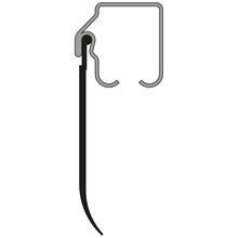 PVC sealing lip/rubber seal, black, 56 m, f. stl. C-track