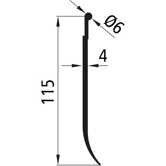 PVC-huulitiiviste/kumi. musta. 56 m. teräsputkelle. C-ura