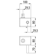 Tarpaulin tensioning gear f. handwheel, L, primed