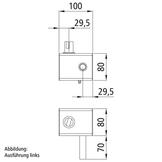 Tarpaulin tensioning gear f. handwheel, R, primed